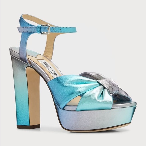 New Jimmy Choo Heloise Ombre Ankle-Strap Platform Sandals 36 $995 - Picture 1 of 14